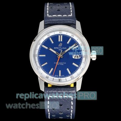 Swiss Replica BLS Breitling Top Time Chronometer Automatic 38mm Watch with Blue Dial 